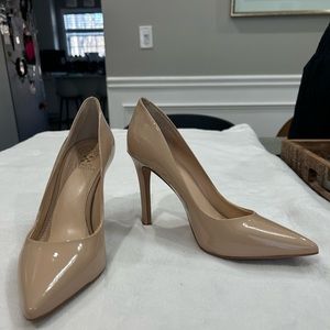 Vince Camuto Nude Patent Leather Pumps